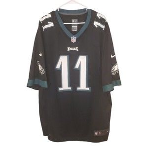Nike NFL Adults Philadelphia Eagles Jersey 11 Carson Wentz Size 2XL Black Green